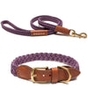 Braided Collar & Leash Set - Grape